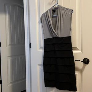 women’s formal dress silver and black